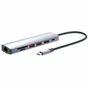 Manhattan ESTACION DOCKING USB-C CON LECTOR DE TARJETAS 7 EN 1