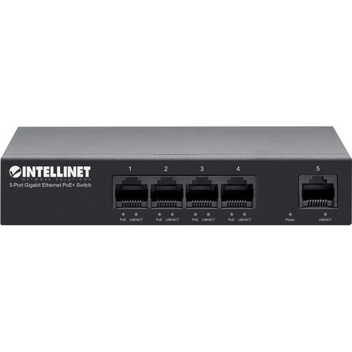 Switch PoE+ Intelinet 5 puertos Gigabit
