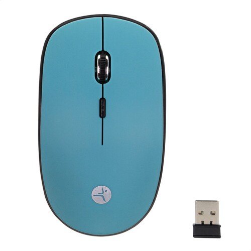 MOUSE TECHZONE TZMOUINA02 TERRA RUBBER AZUL INALÁMBRICO 1200 - Vista principal
