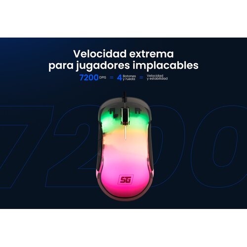 Vorago MOUSE VORAGO START THE GAME MO- 505 ALAMBRICO RGB NEON HASTA 7200 D