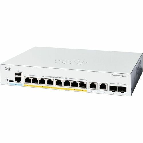 Cisco Switch Catalyst 1200 8puertos PoE+ 67W SFP