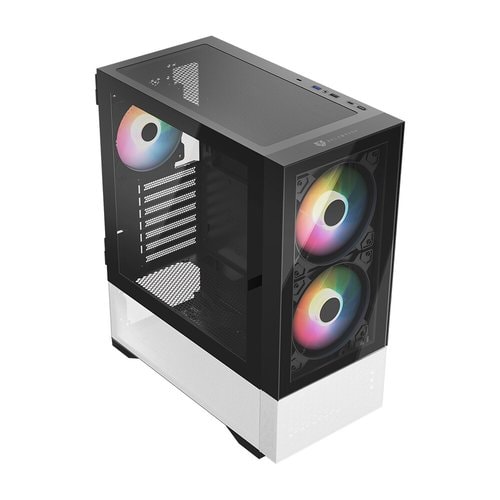 Gabinete Gamer Balam Rush Nitrox Crystal 5500 Blanco frente