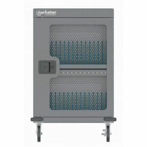 Gabinete en uso con dispositivos cargando