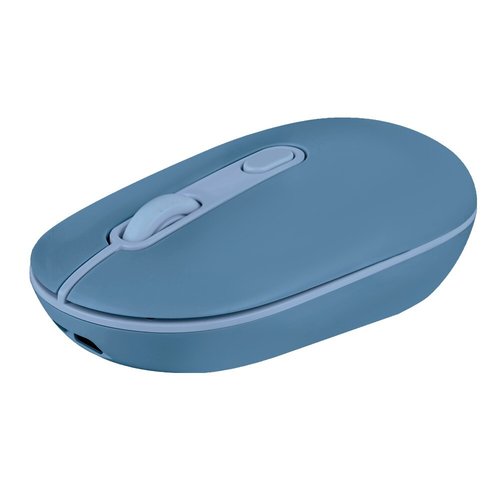 Mouse Recargable 2.4GHz Bluetooth Clic Silencioso Azul