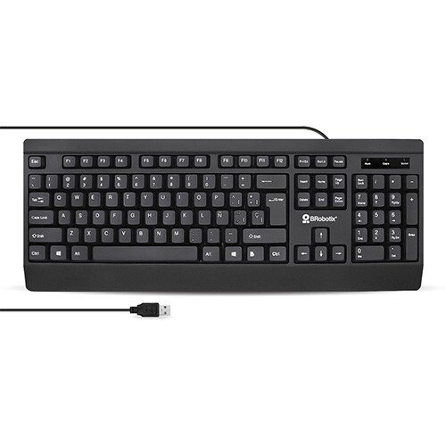 Teclado BRobotix USB antiderrames ultrasilencioso