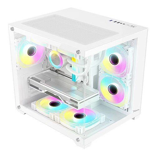Gabinete Gamer XZEAL Panzer Cubo Blanco