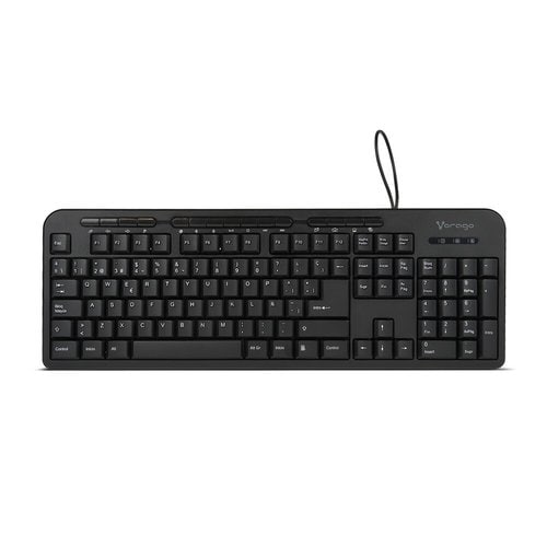 VORAGO KBW-400 SLIM RECHARGEABLE TYPE C 2 BLUETOOTH + WIRELESS KEYBOARD BLACK