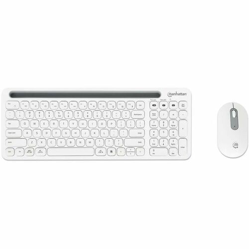 Manhattan TECLADO Y MOUSE OPTICO INALAMBR 2.4G BLUETOOTH BLANCO COMBO TECLA
