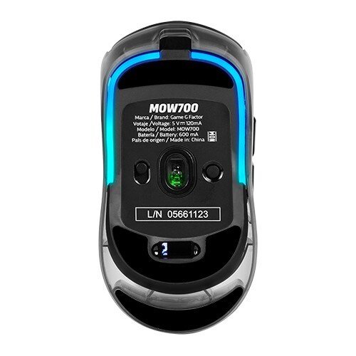 MOW700 - Vista superior con iluminación RGB