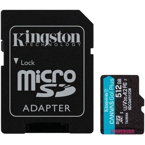 KINGSTON MEMORIA 512GB microSDXC Canvas Go Plus A2 U3 sin ADP