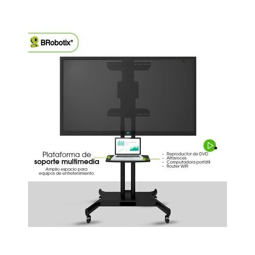 Soporte BRobotix con TV en posición horizontal