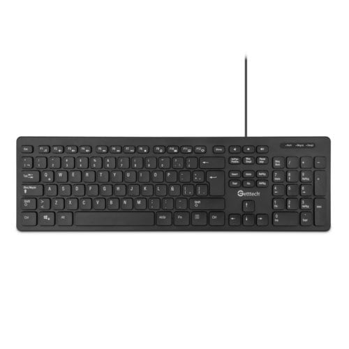 Teclado Slim Getttech Alámbrico Negro