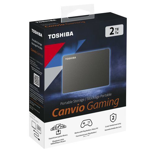 Disco Portátil Toshiba Canvio Gaming - vista frontal