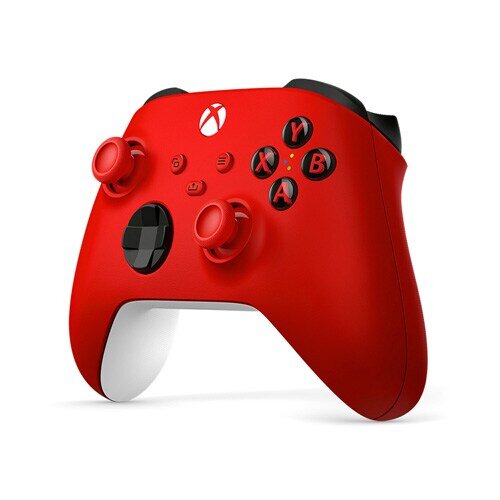 Control Xbox Inalámbrico Rojo - vista lateral y textura
