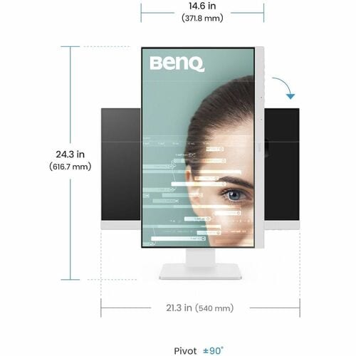 Monitor BenQ GW2486TC en escritorio con cables ordenados