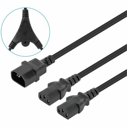 Manhattan CABLE DE ALIMENTACIN DIVISOR EN Y UN CONECTOR 1XC14 A 2XC131.
