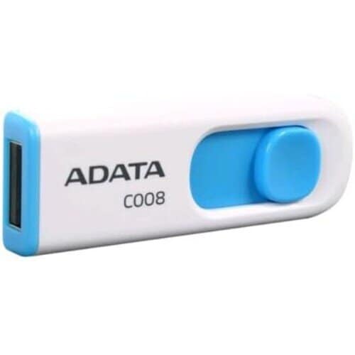 ADATA USB 32GB C008 Blanco + Azul Retráctil