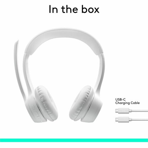 Logitech Zone 300 blanco - vista lateral