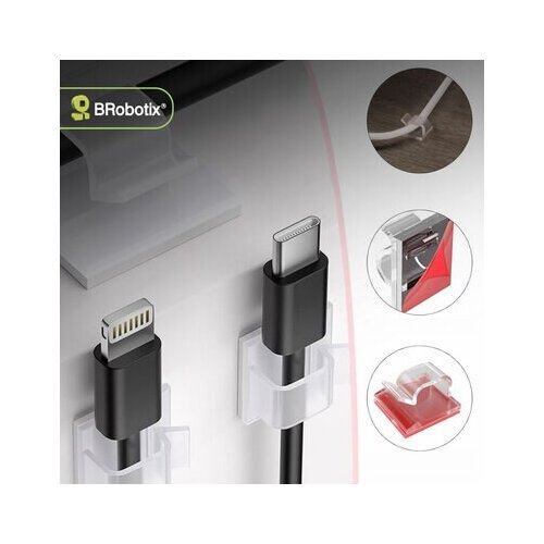 BRobotix clip para cables transparente