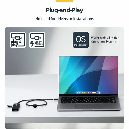 StarTech.com HUB USB-C DE 4 PUERTOS USB-A 5GBPS - ALIMENTADO POR EL BUS - imagen 3