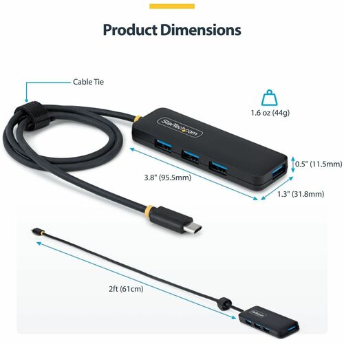 StarTech.com HUB USB-C DE 4 PUERTOS USB-A 5GBPS - ALIMENTADO POR EL BUS - imagen 5