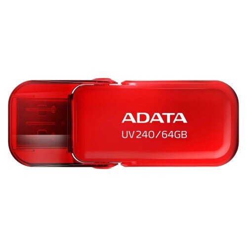 ADATA USB 64GB UV240 2.0 RED TAPA COGANTE AUV240-64G-RRD
