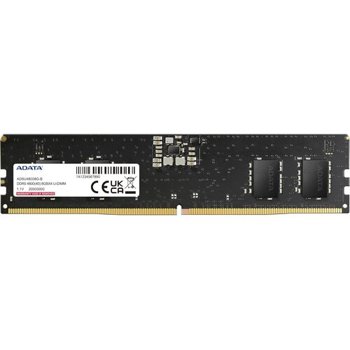 ADATA DDR5 U-DIMM 8GB ECC CL40 4800MHz AD5U48008G-S