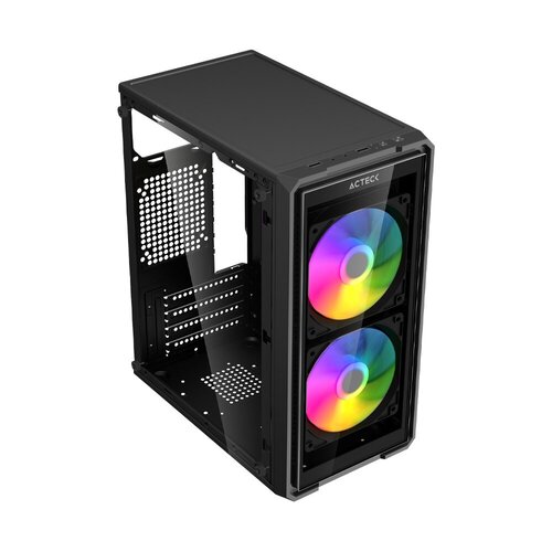 Gabinete Doom Ultra Crystal GI750C panel lateral y frontal