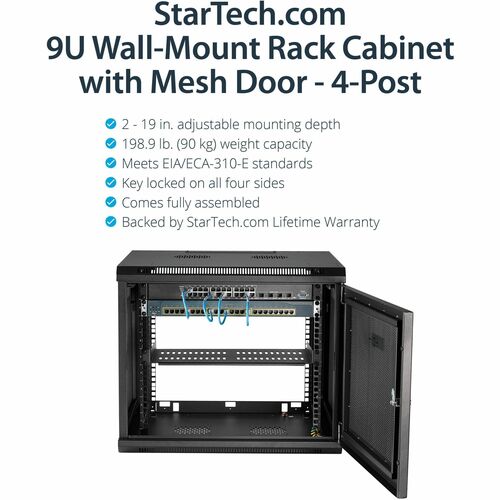 StarTech.com Gabinete Rack de Pared 9U