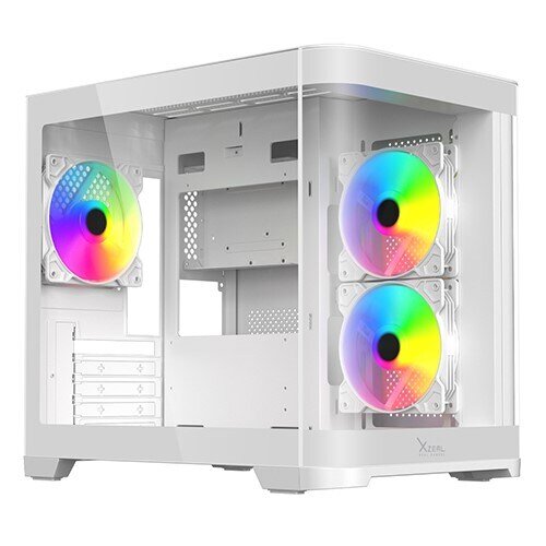 Gabinete Curvo Xzeal M-ATX/ITX Blanco RGB