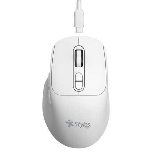 Mouse Stylos Recargable Blanco Inalámbrico