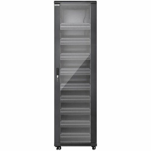 Interior del gabinete con rieles ajustables