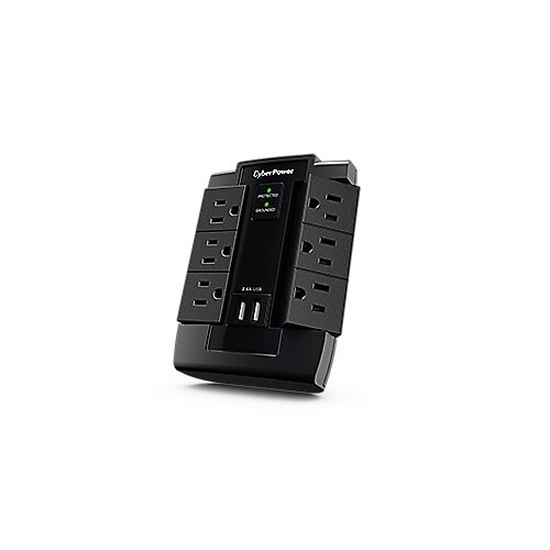 Supresor CyberPower P600WSURC1 vista en uso