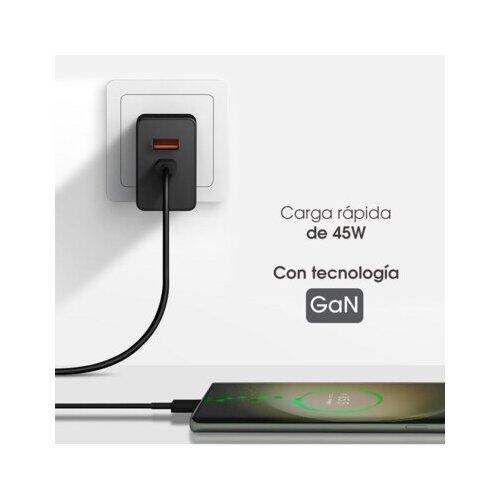 BRobotix BROBOTIX CARGADOR GAN DE 45W DU AL UN PUERTO USB 3.0 Y UN PUERTO T - imagen 5