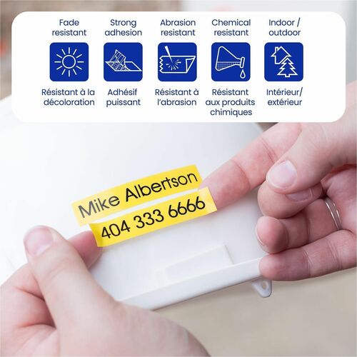Brother P-touch Cinta etiqueta 6mm blanco vista frontal