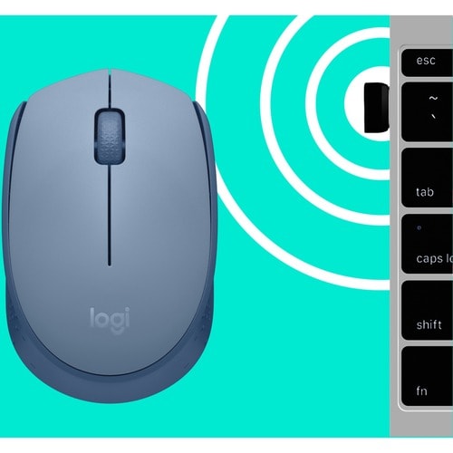 Mouse Logitech M170 Gris Azulado en mano