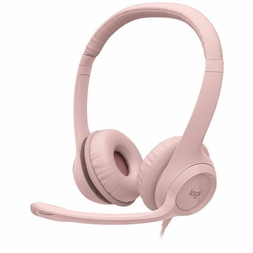 Auriculares Logitech H390 Rosa - con USB y micrófono