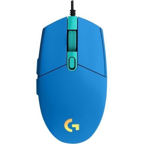 Logitech G203 Azul - Vista lateral