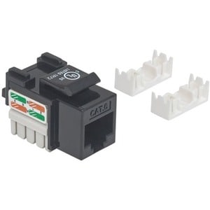 JACK RJ45 CAT6 KEYSTONE DE IMPACTO NEGRO - Vista lateral