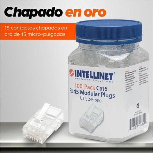 Vista frontal del conector