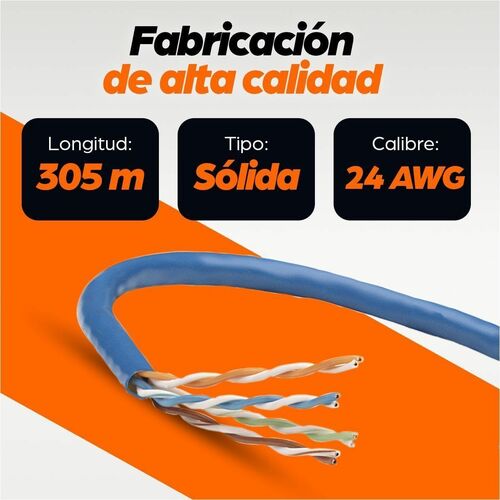 Detalle del cable sólido 24 AWG