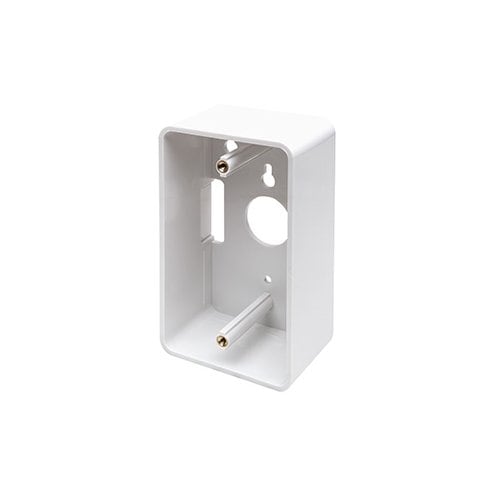 Caja de pared RJ45 UTP blanca - vista frontal