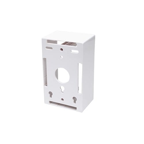 Caja de pared RJ45 UTP blanca - interior y tornillos
