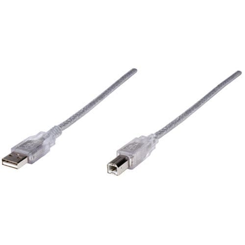 Manhattan CABLE USB A-B 4.5M IMPRESORA PLATA .