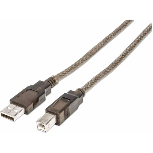 Manhattan Cable USB V2.0 A-B 11.0M ACTIVO - Plata Translúcido