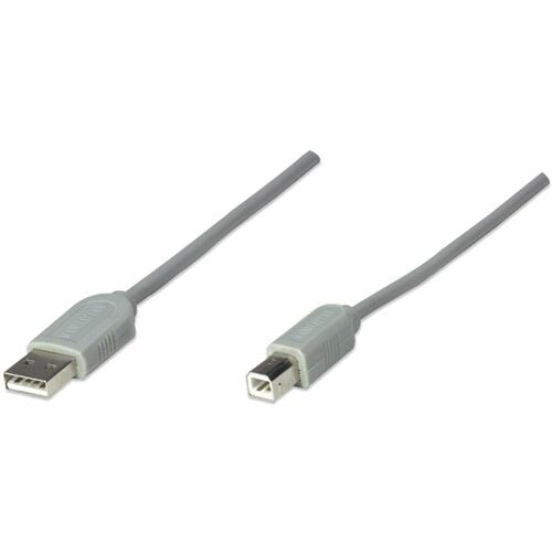 Cable USB A-B MANHATTAN 3m Gris - Vista del producto