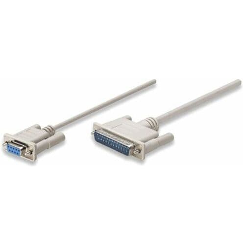 Cable Null Modem DB9H-DB25M 1.8m Manhattan