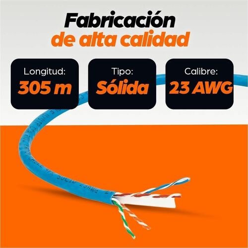 Bobina de Cable UTP CAT6 CCA - Rollo