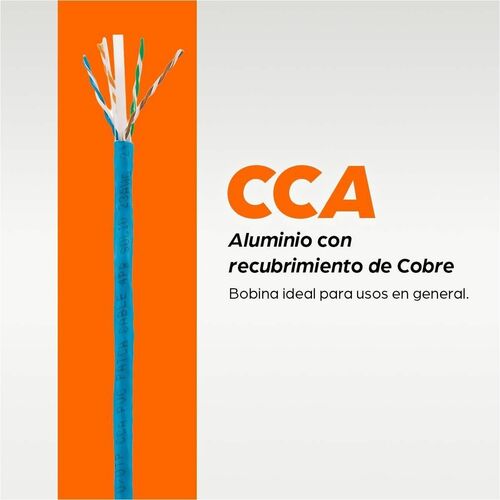 Bobina de Cable UTP CAT6 CCA - Detalle del cable
