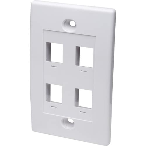 TAPA FACEPLATE 4 PERFORACION BLANCO - Manhattan